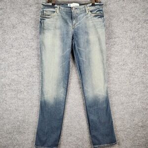 Gap Jeans Ultra Low Rise Stretch Womens Size 14 Long Blue Straight Leg